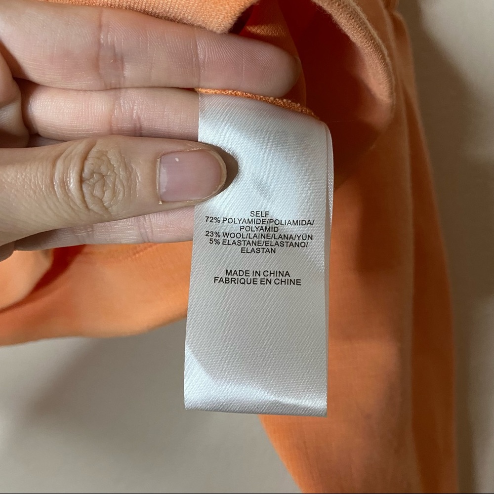TIBI light orange Synthetic wool cropped sweatshirt S - Picture 11 of 14